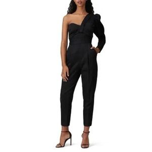 A.L.C. Walden Jumpsuit One Sleeve in Black Asymmetric Women’s Size 4